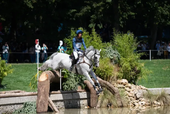 Épreuve de cross-country dans le parc du château de Versailles