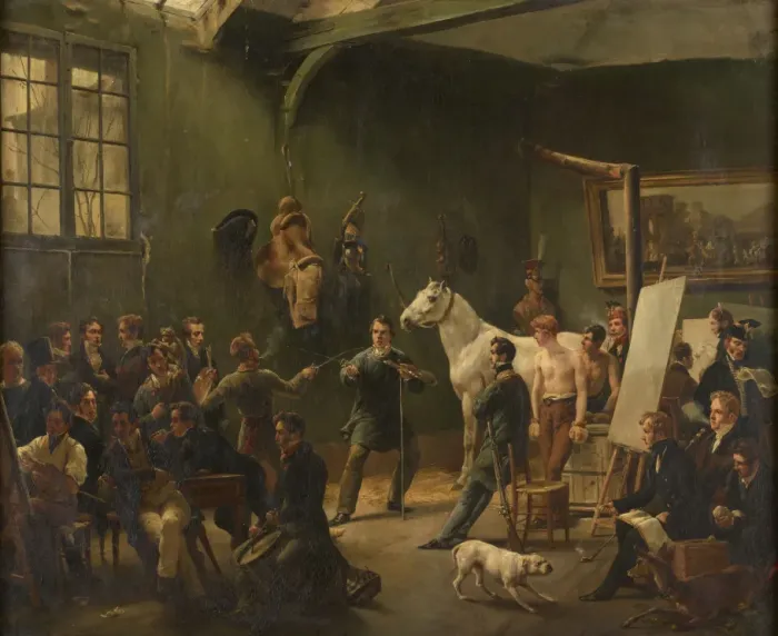 L'Atelier de M.Horace Vernet, 1820, Horace Vernet