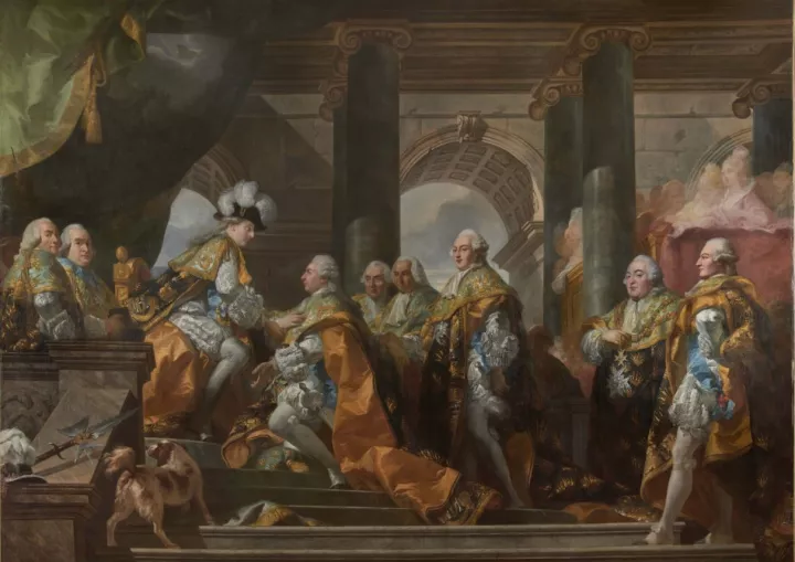 Louis XVI reçoit à Reims les hommages des chevaliers du Saint-Esprit, 13 juin 1775