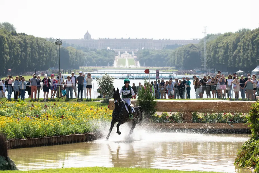 Épreuve de cross-country dans le parc du château de Versailles