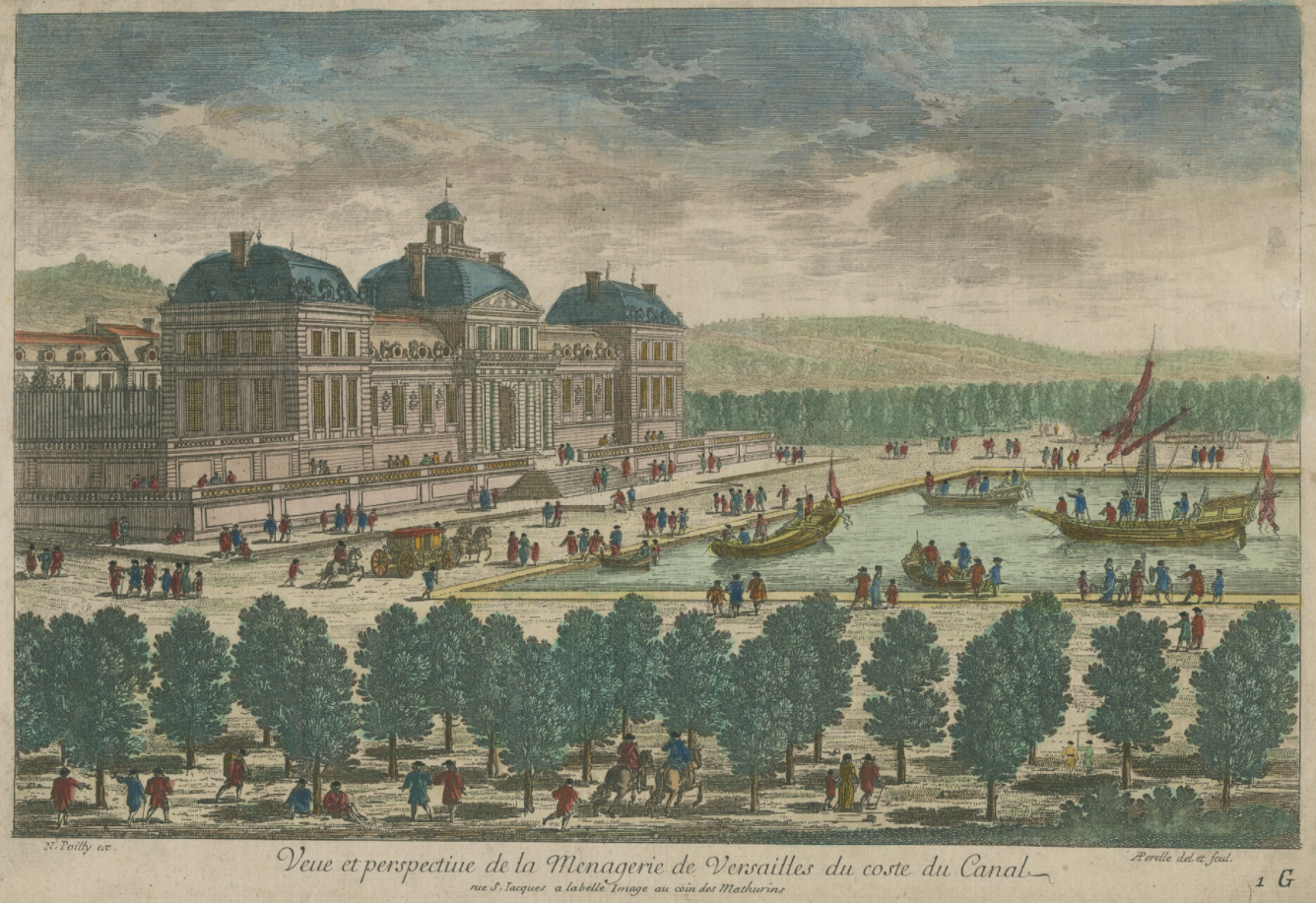 1663: Château de Versailles - Dès le début du chantier V.2019.70.5_menagerie_cote_grand_canal